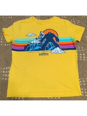 Disney Expedition Everest Animal Kingdom Adult Unisex Yellow T-Shirt Size L